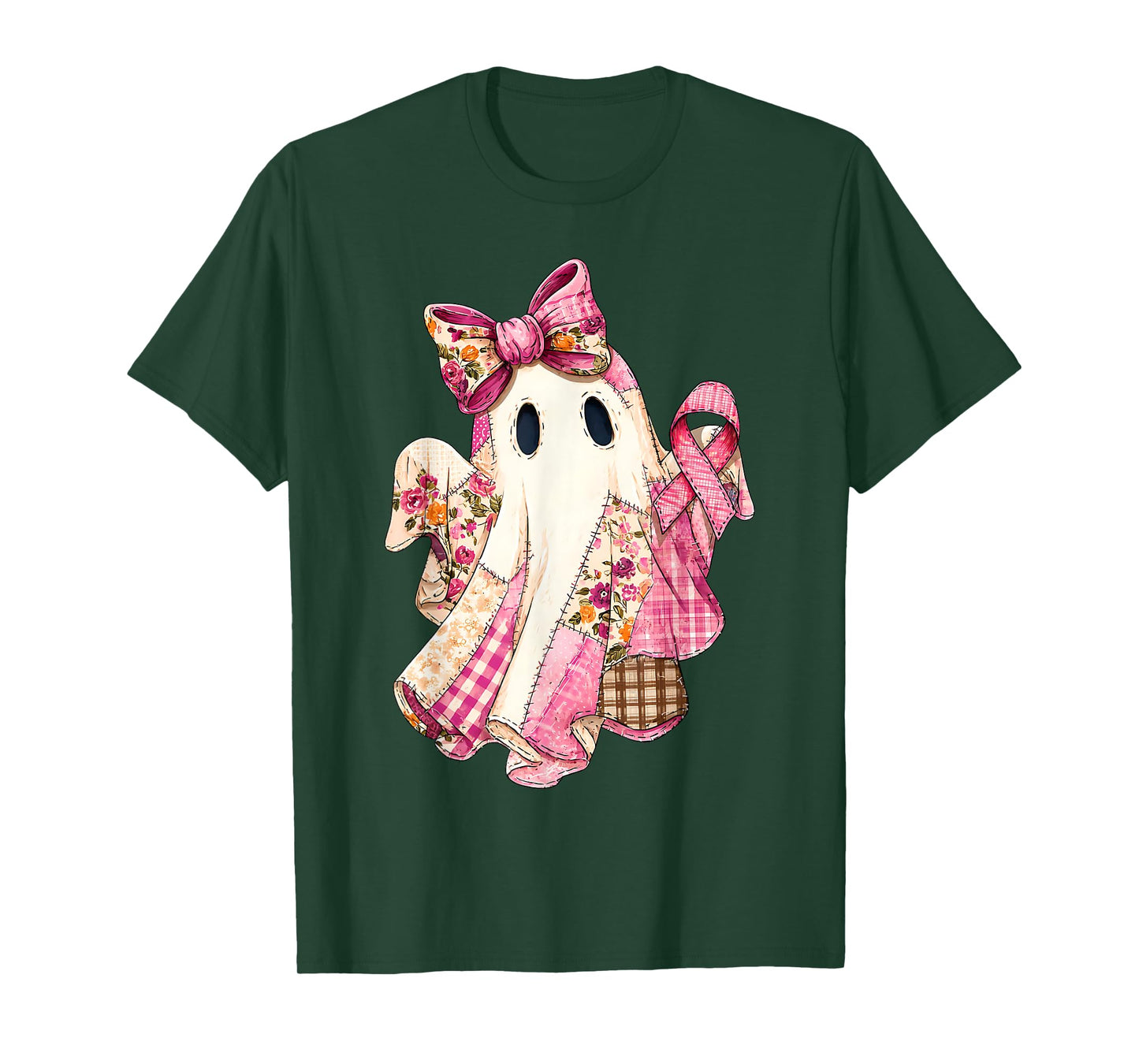 Breast Cancer Hope Strength Faith Survivor Ghost Wear Pink T-Shirt