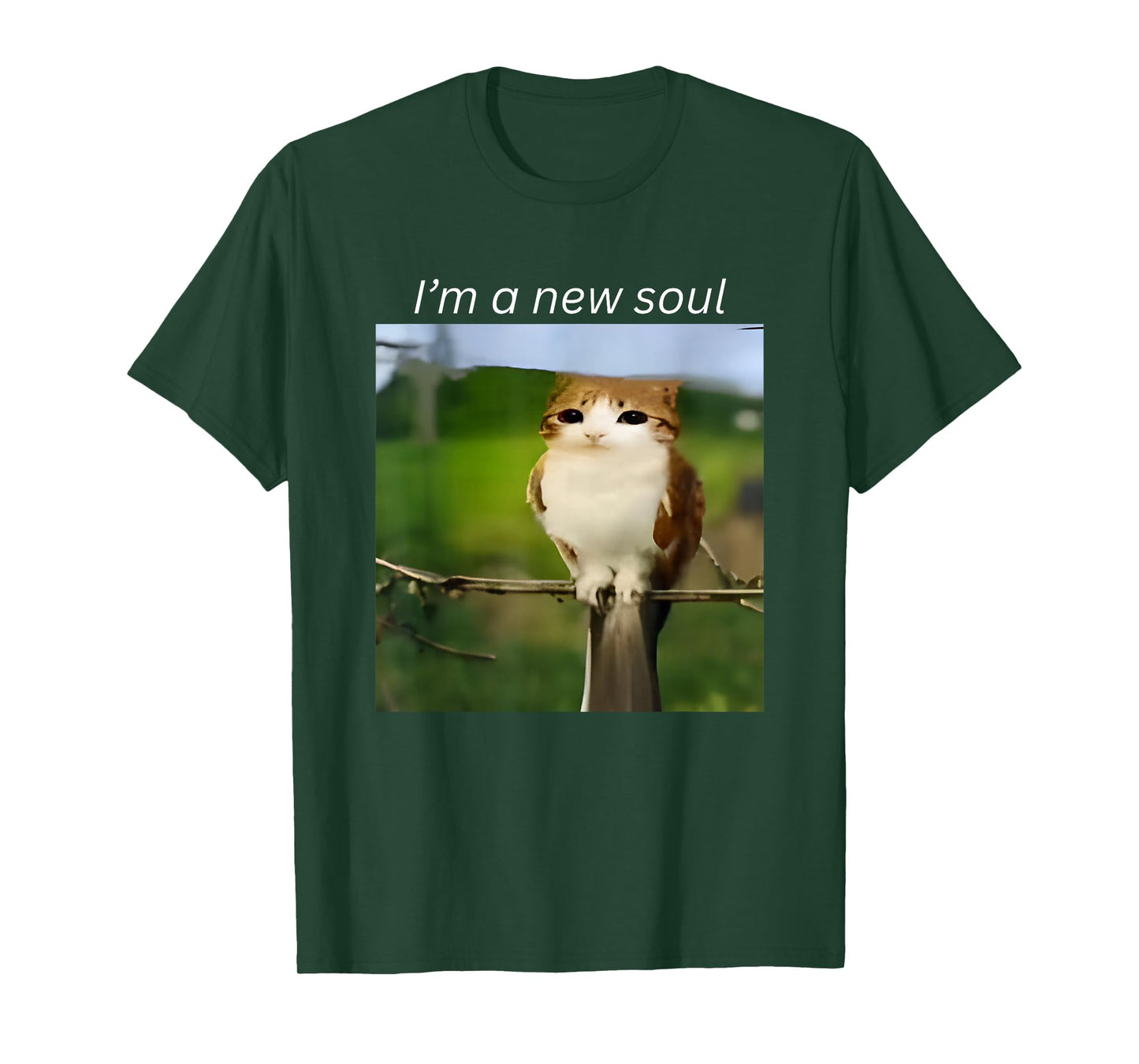 I'm A New Soul Meowl Cat Owl Meme Brainrot Memes Cursed Meme T-Shirt