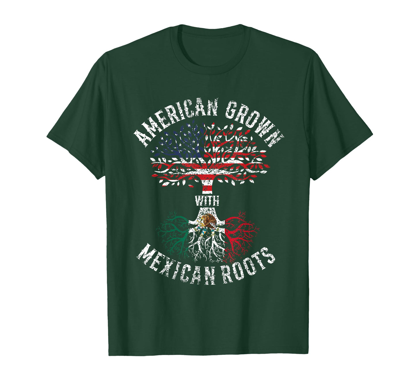 American Grown with Mexican Roots USA Mexico T-Shirt
