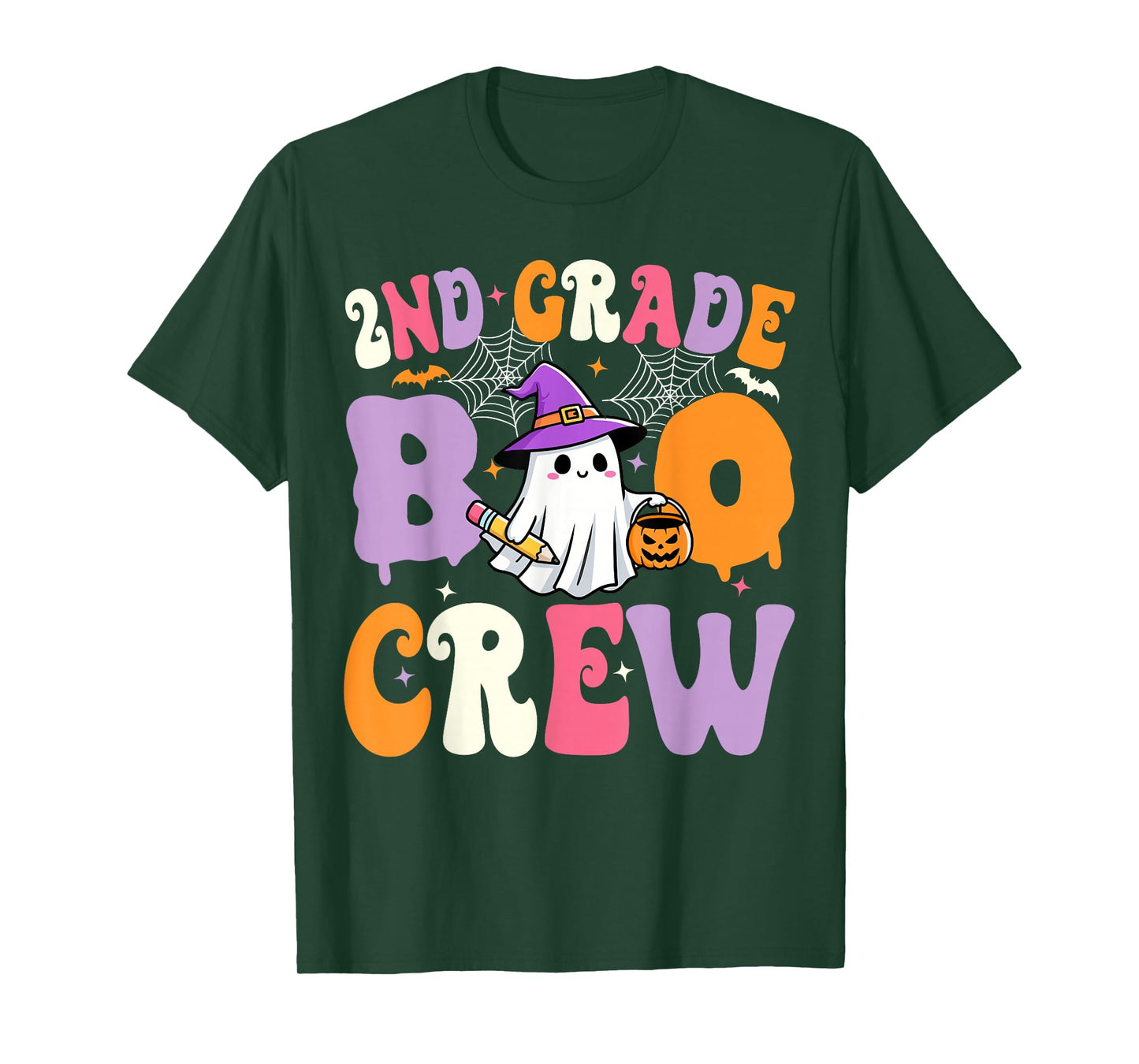 2nd Grade Boo Crew Spooky Second Grade Halloween Teacher T-Shirt