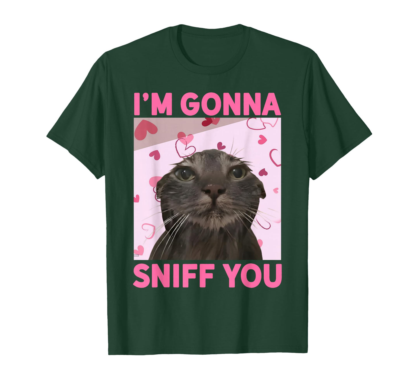 I'm Gonna Sniff You Funny Brainrot Cats Meme for Woman Men T-Shirt