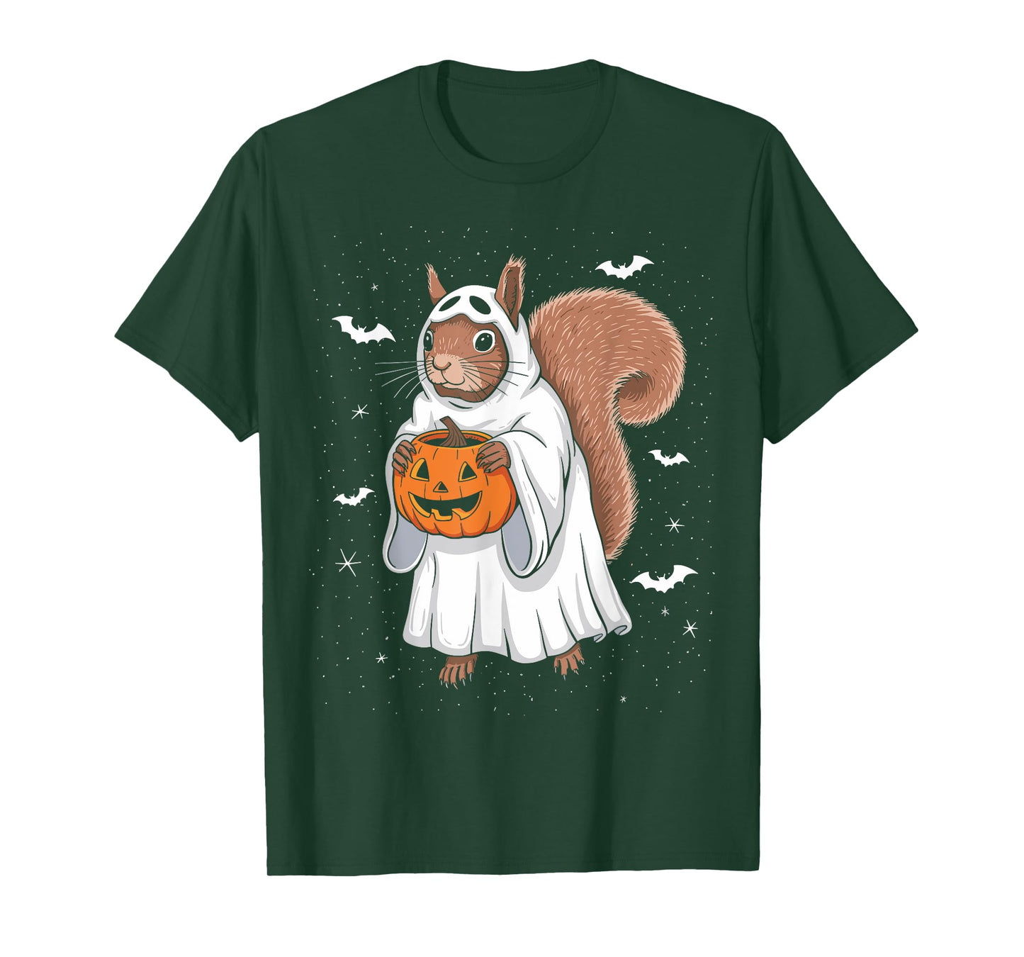 Funny Ghost Squirrel Lovers Spooky Halloween Costume T-Shirt