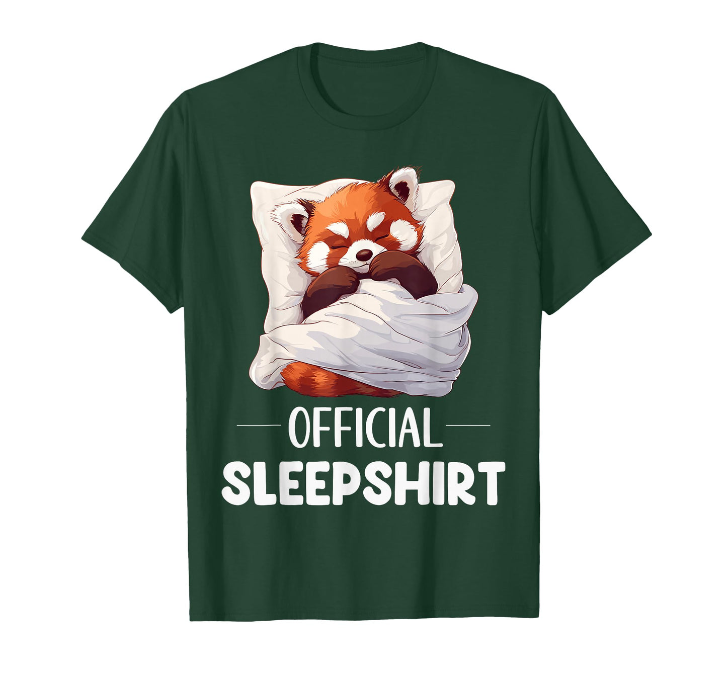Official Sleepshirt Sleeping Red Panda Animal Lovers Pajama T-Shirt