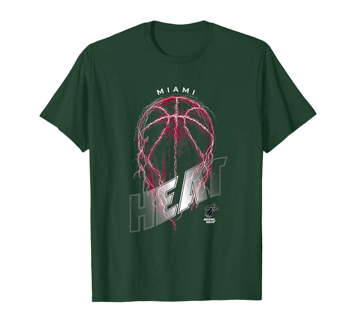 NBA Miami Heat Lightning Bolt Basketball Logo T-Shirt