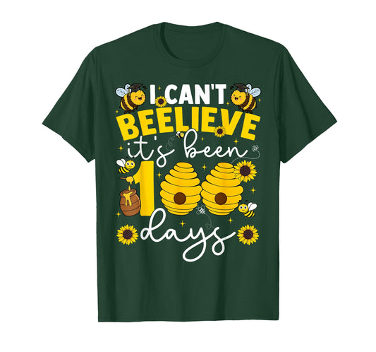 I Can't Beelieve It's Been 100 Days Funny Boy Girl Teacher T-Shirt