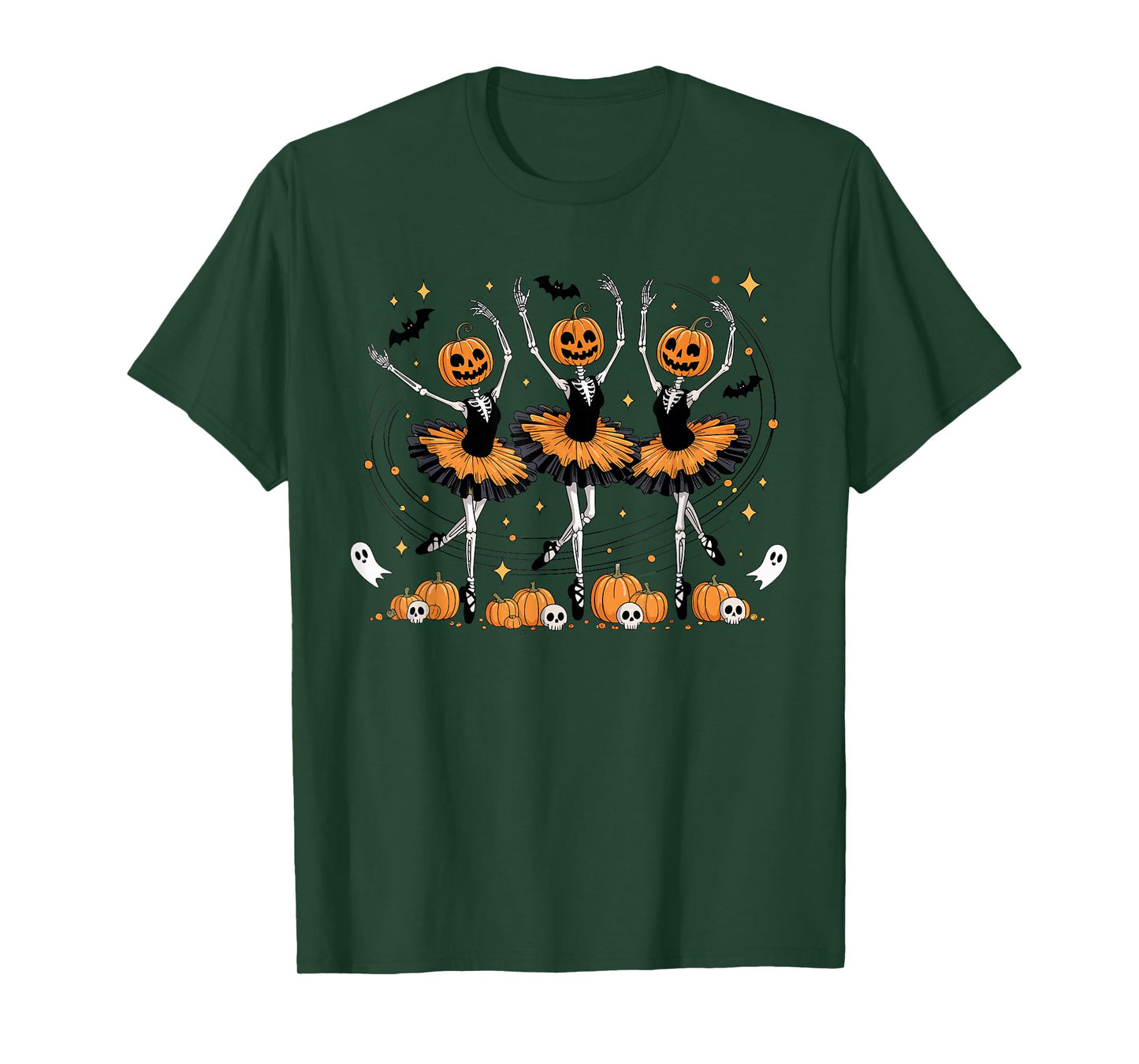 Ballet Skeleton, Funny Halloween, Skeleton Dance, Pumpkin T-Shirt
