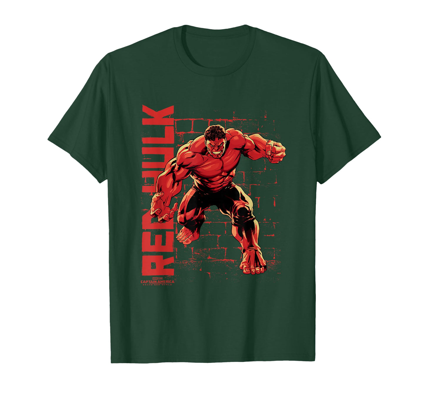 Marvel Captain America: Brave New World Red Hulk Brick Wall T-Shirt