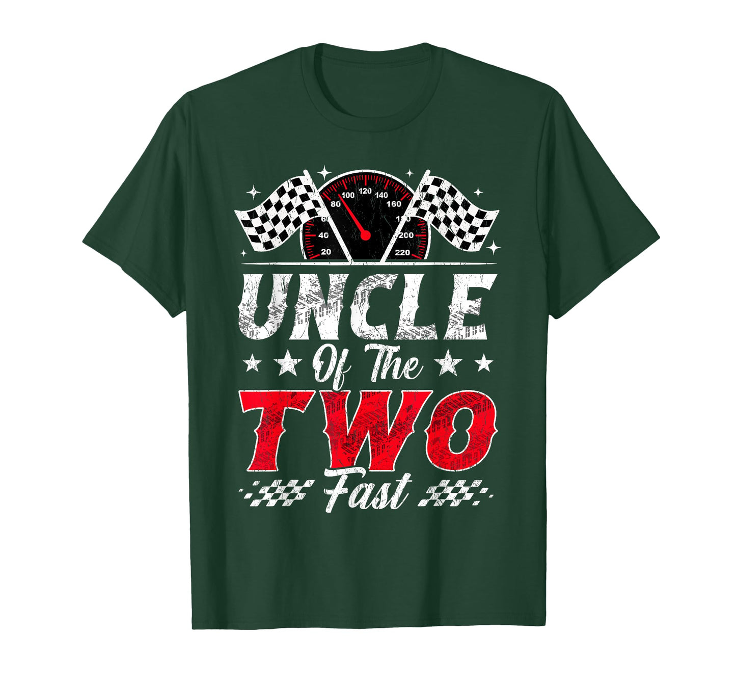 Uncle of The Two Fast 2nd Birthday Racing Car Family T-Shirt