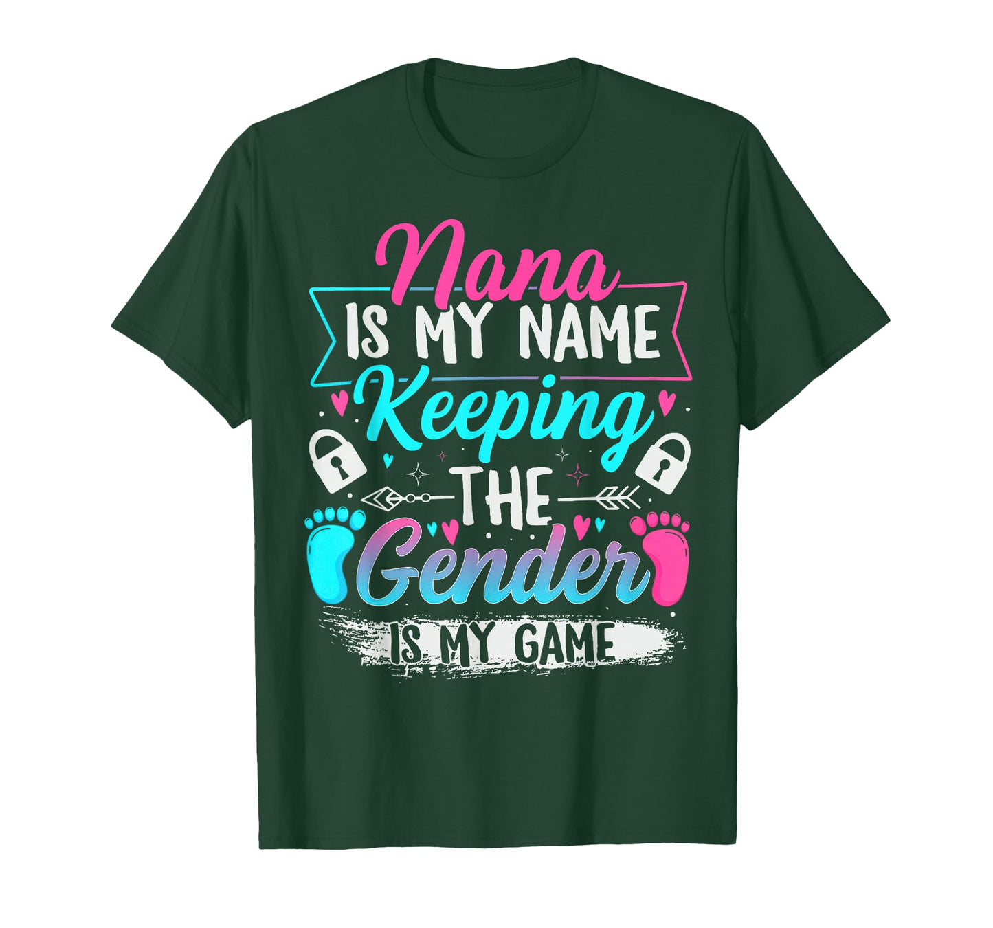 Gender Reveal Keeper of The Gender Nana Baby Shower T-Shirt
