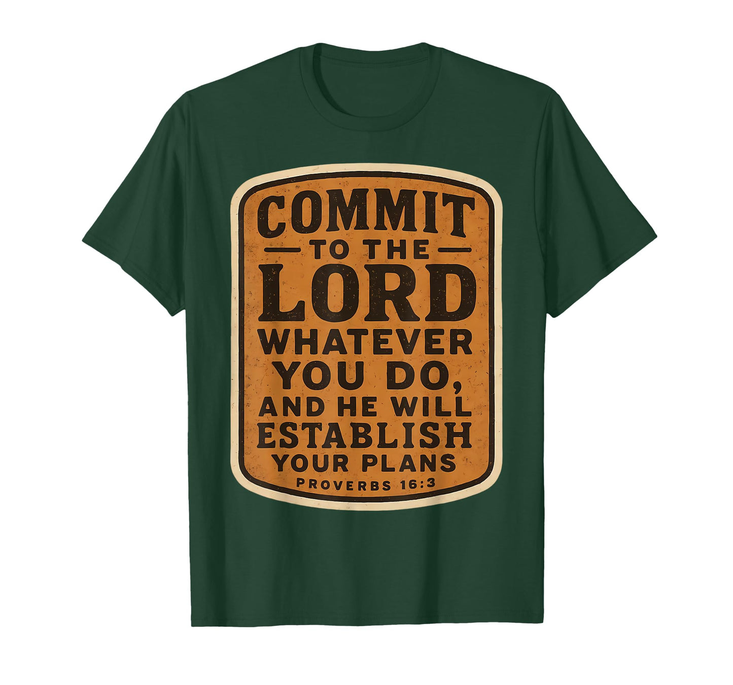Christian Bible Commit to The Lord Whatever You Do Vintage T-Shirt
