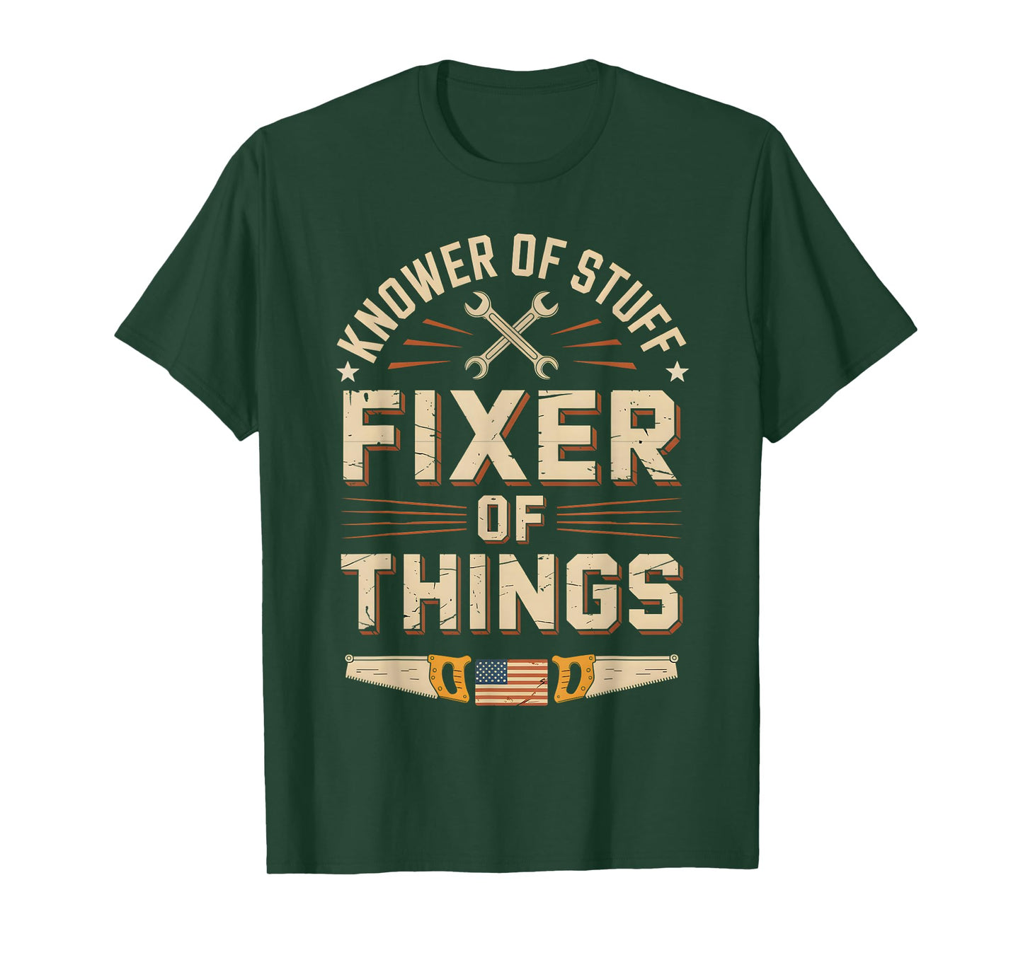 Vintage Knower of Stuff Fixer of Things Funny Dad T-Shirt