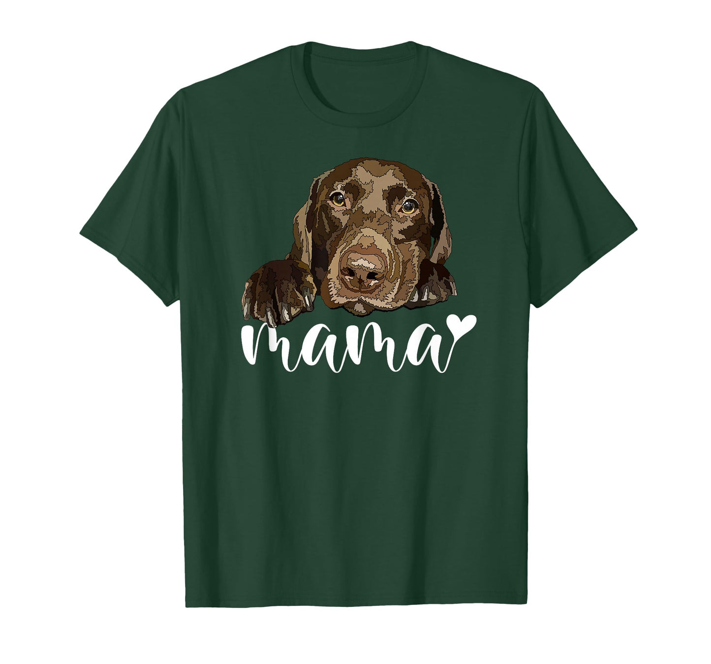 Chocolate Lab Mama Brown Labrador Mom The Dog Mother T-Shirt
