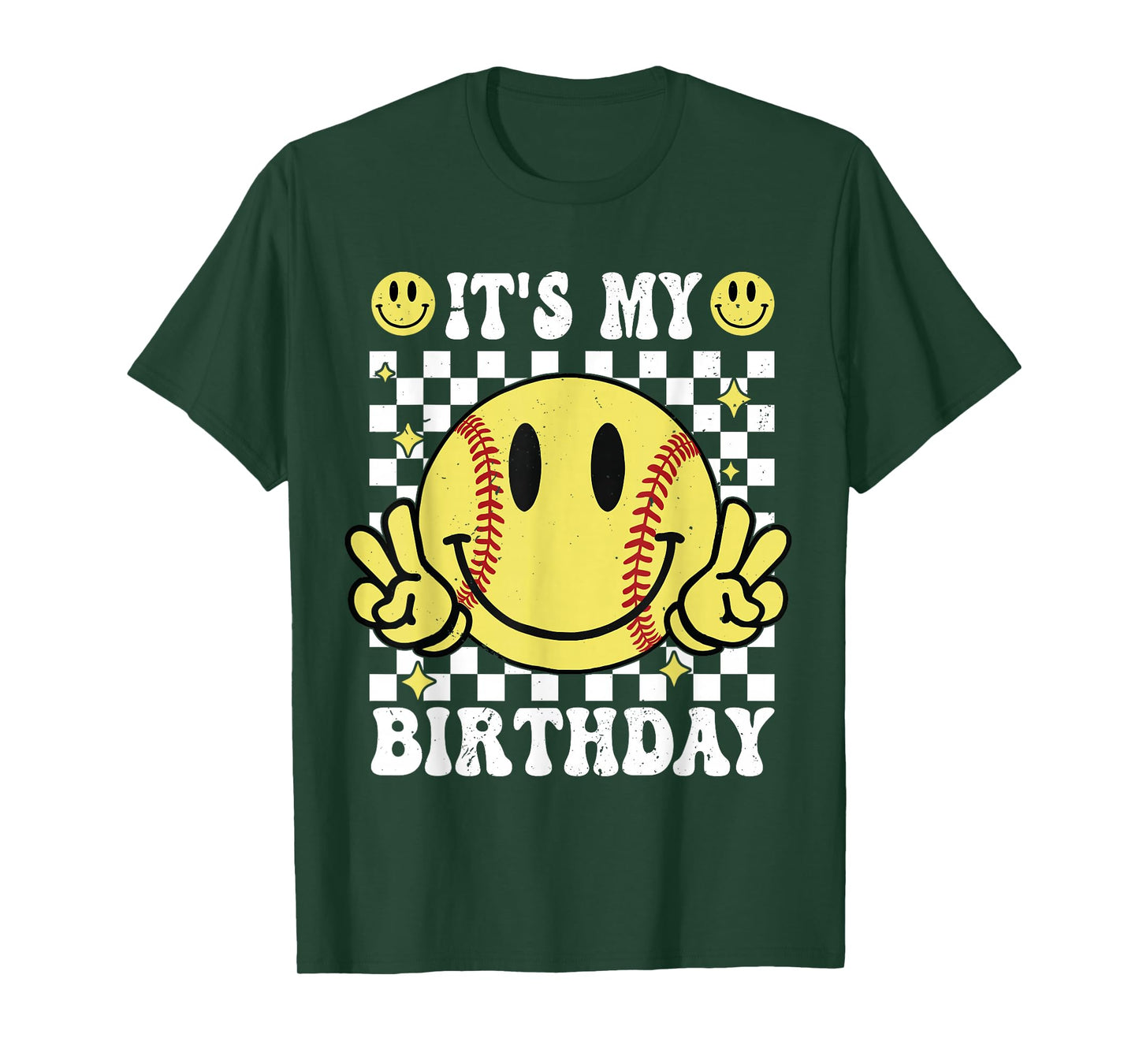 It's My Birthday Softball Girl Boy - Softball Birthday Party T-Shirt