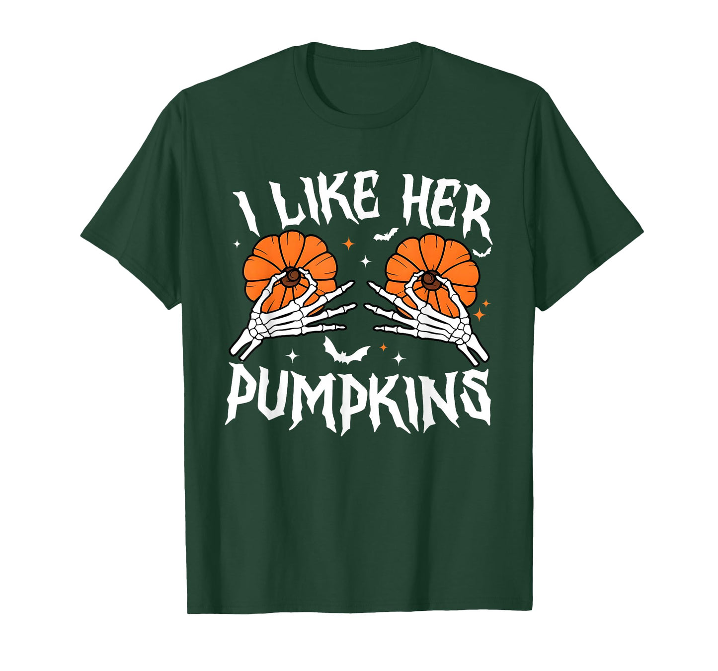 I Like Her Pumpkins I Like His Broomstick Halloween Couple T-Shirt