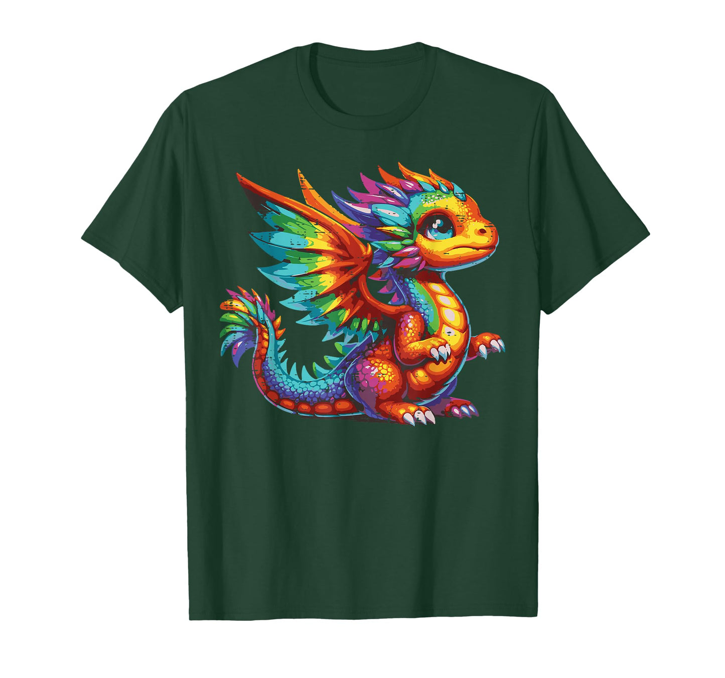 Fairy Dragon Colorful Cute Fantasy Mythical Women Girls Kids T-Shirt