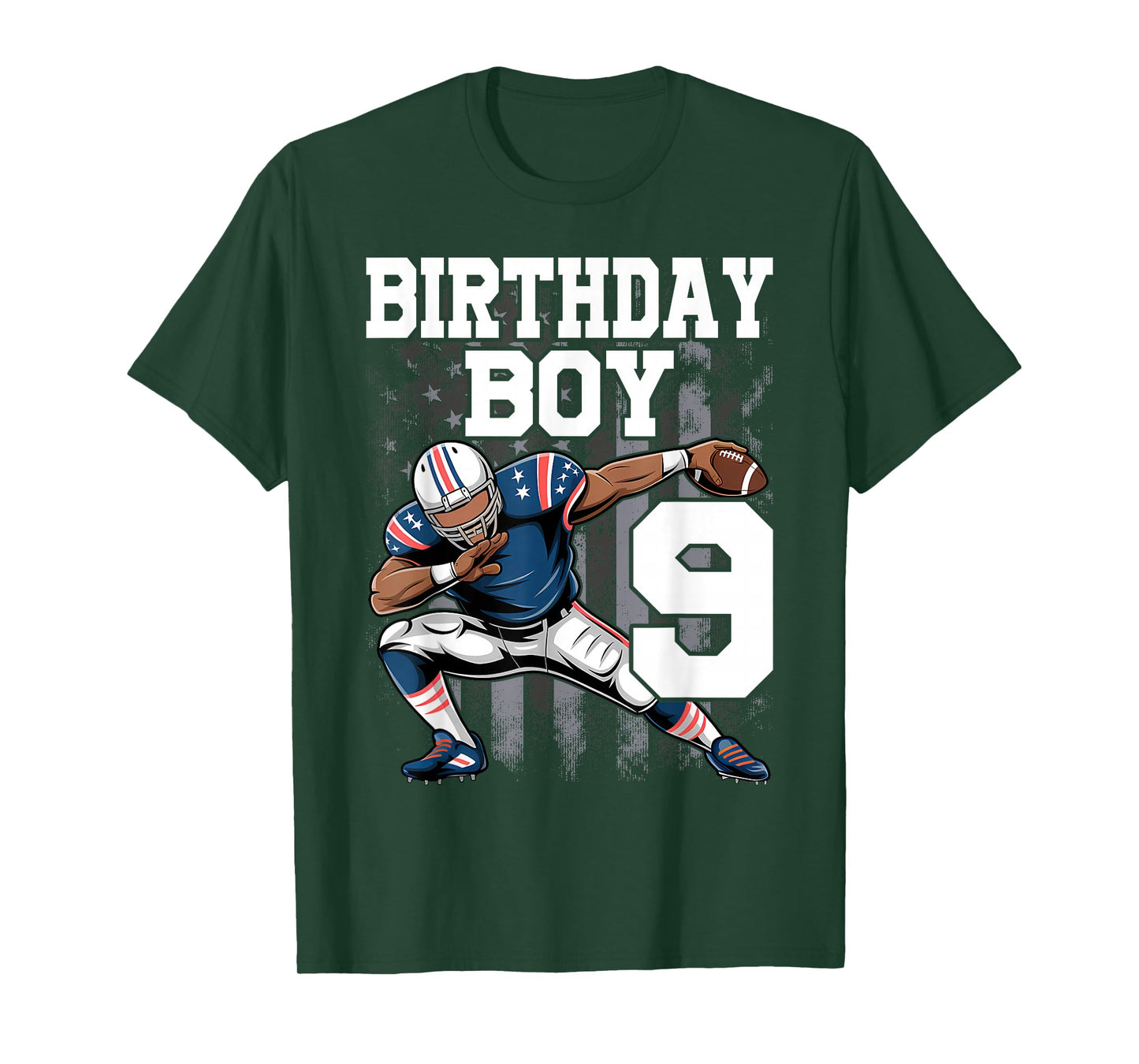 9 Years Old Boy Football Player 9th Football Birthday Boys T-Shirt