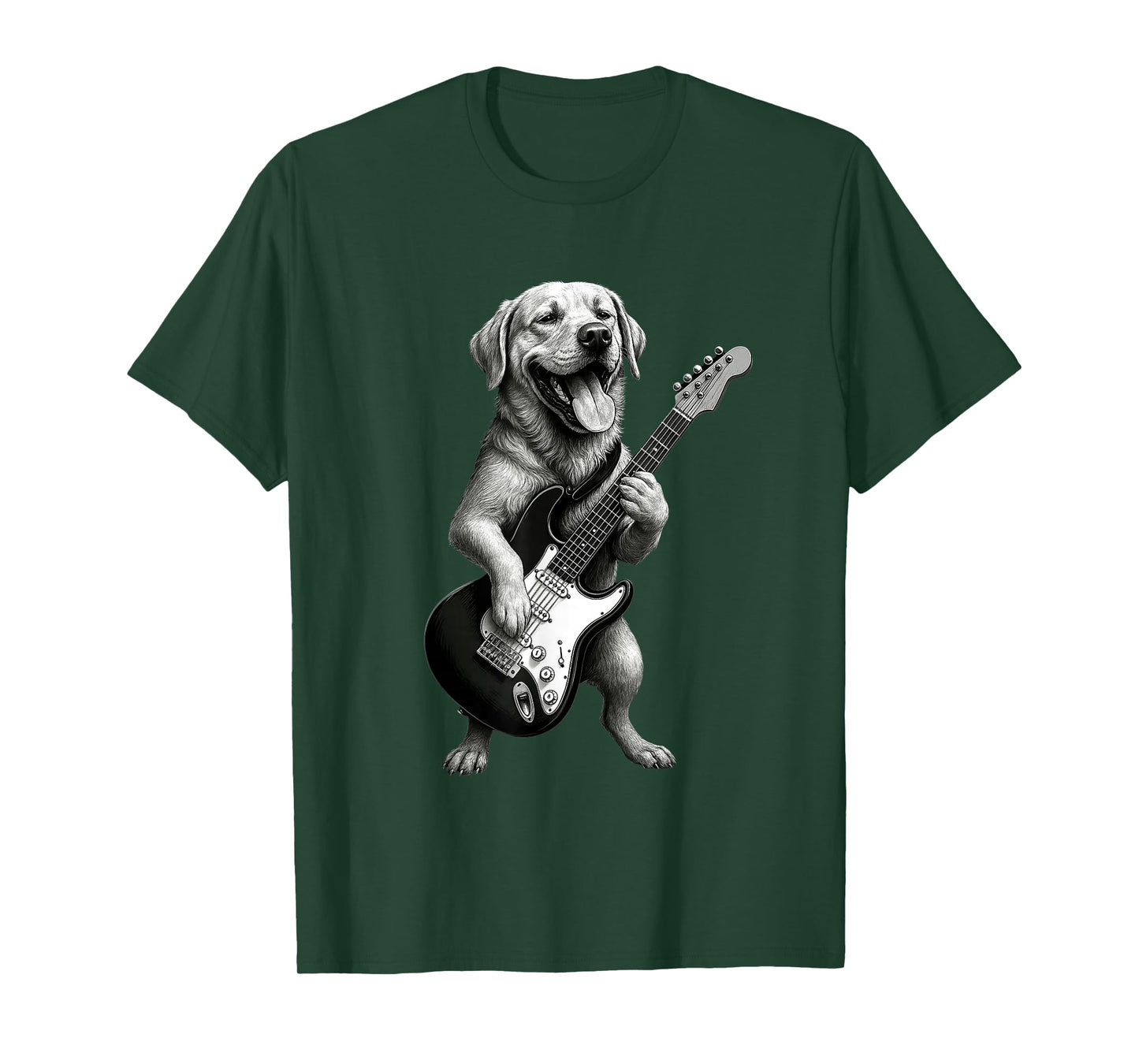 Labrador Retriever Playing Guitar Funny Dog Lover T-Shirt