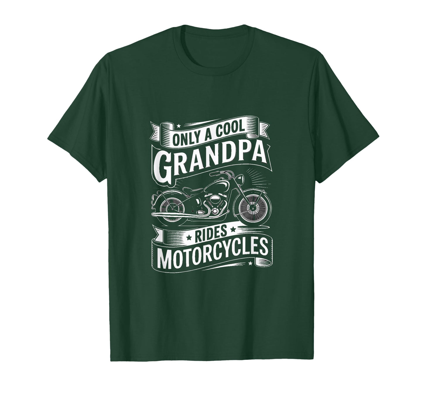 Only A Cool Grandpa Rides Motorcycles Biker T-Shirt
