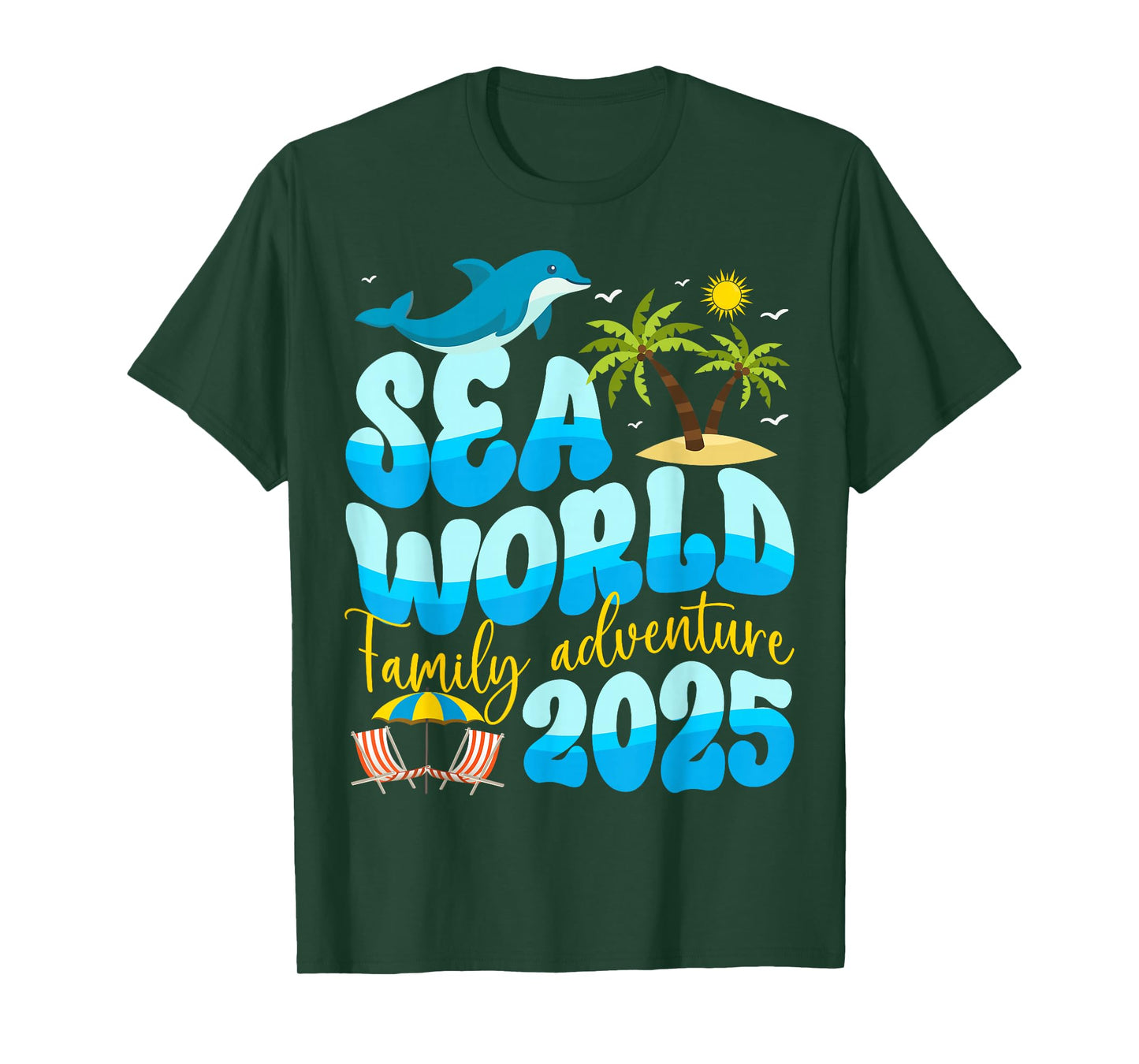 Sea World Dolphin Family Adventure Trip 2025 Spring Break T-Shirt