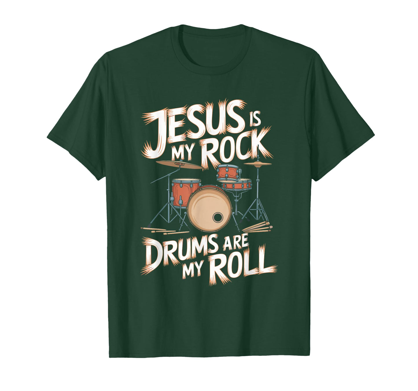 Jesus is My Rock Drums are My Roll T-Shirt