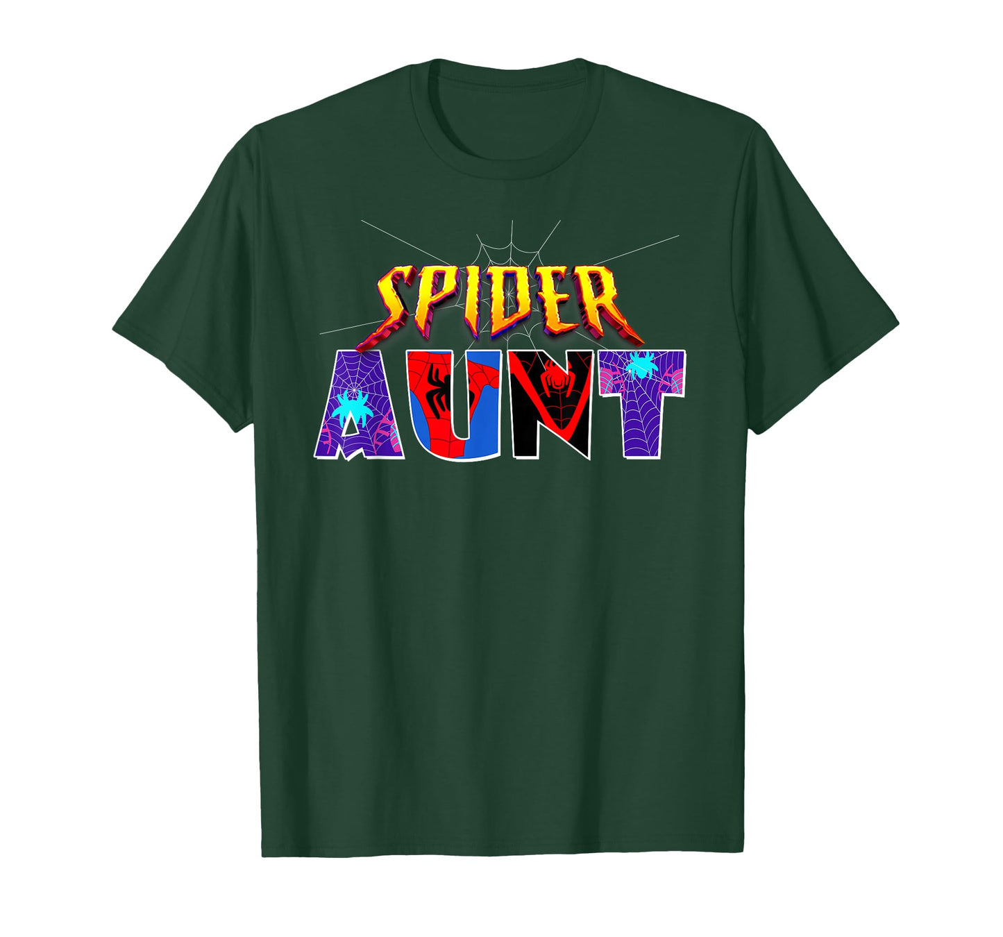 Spider Aunt Shirt Birthday Mothers Day Halloween Costumes T-Shirt
