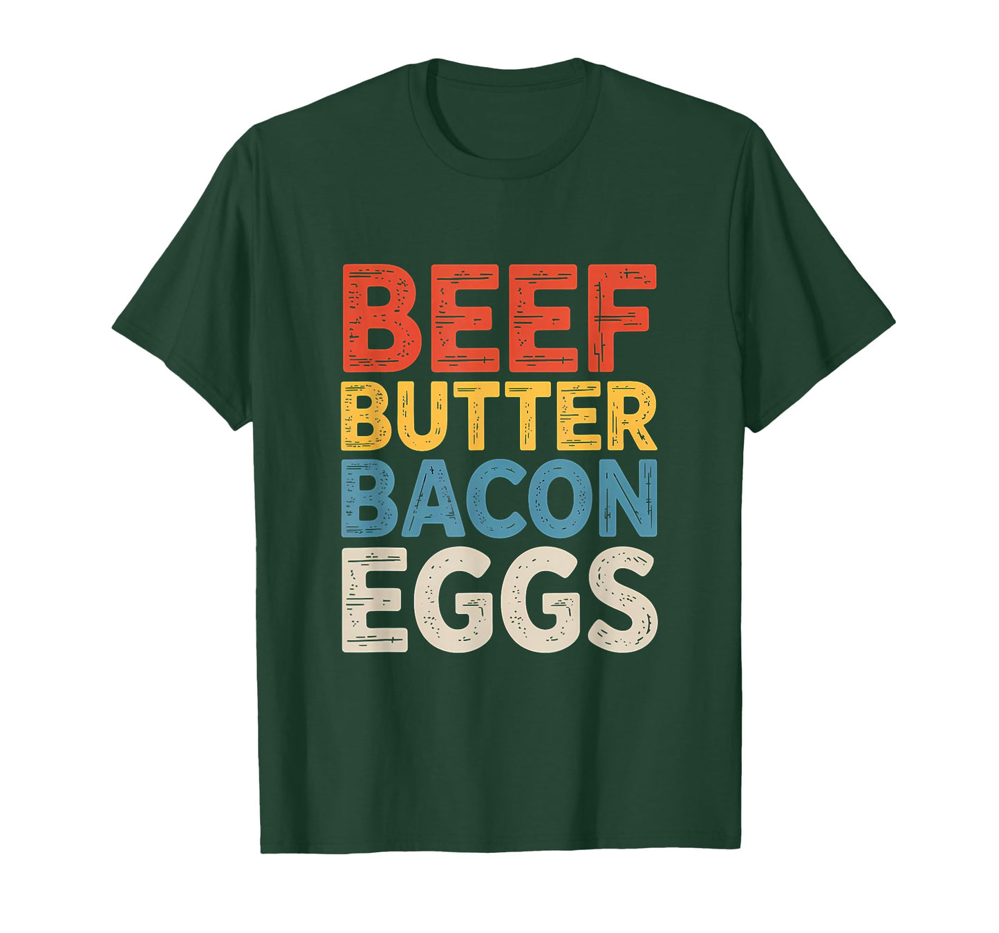 Beef Butter Bacon Eggs Carnivore Food T-Shirt