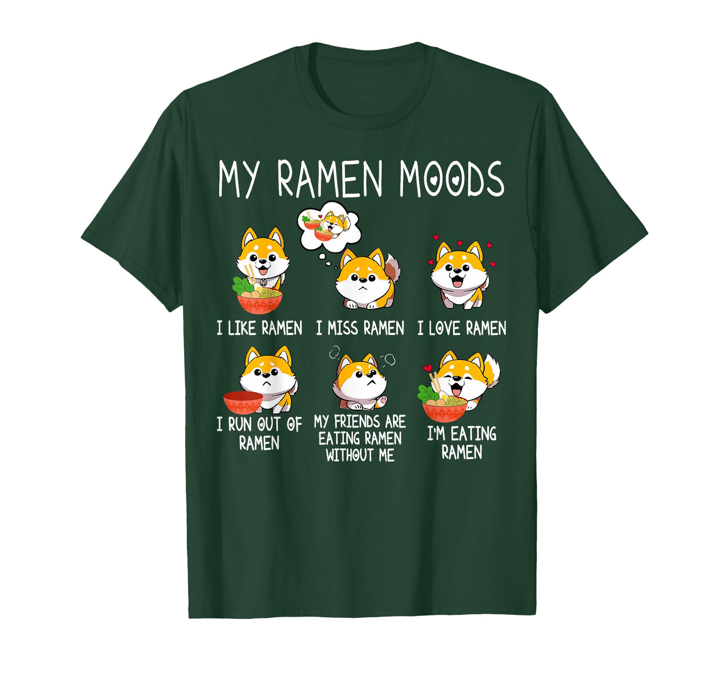 Ramen Shiba Inu Dog Lover Japanese Noodles For Men Women Kid T-Shirt