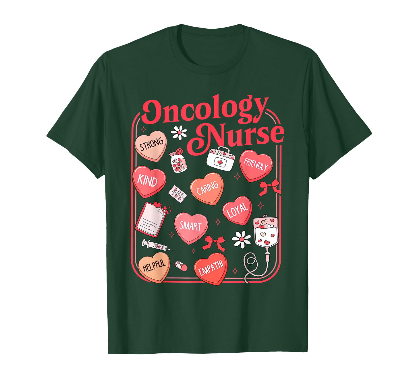 Valentine Day Oncology Nurse Hematology Hem Onc Cancer Chemo T-Shirt