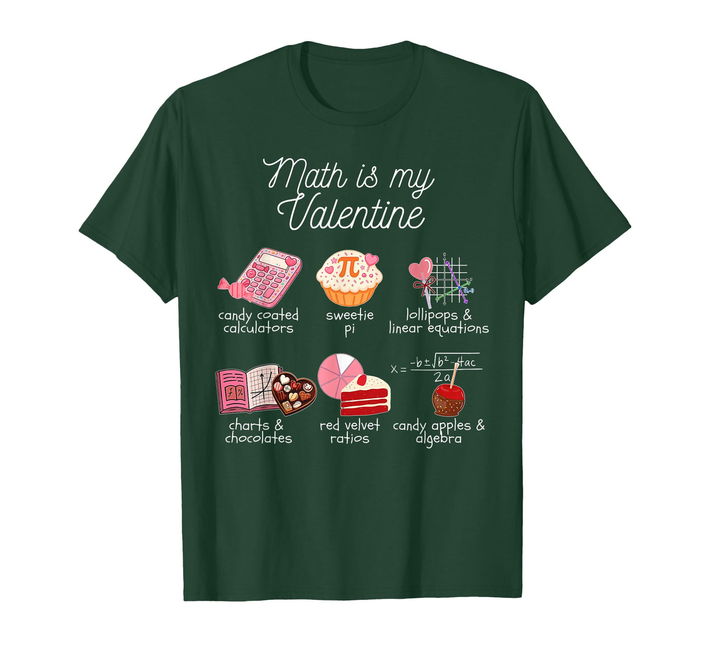 Math is My Valentine Cute Math Teacher Mathematic Valentines T-Shirt