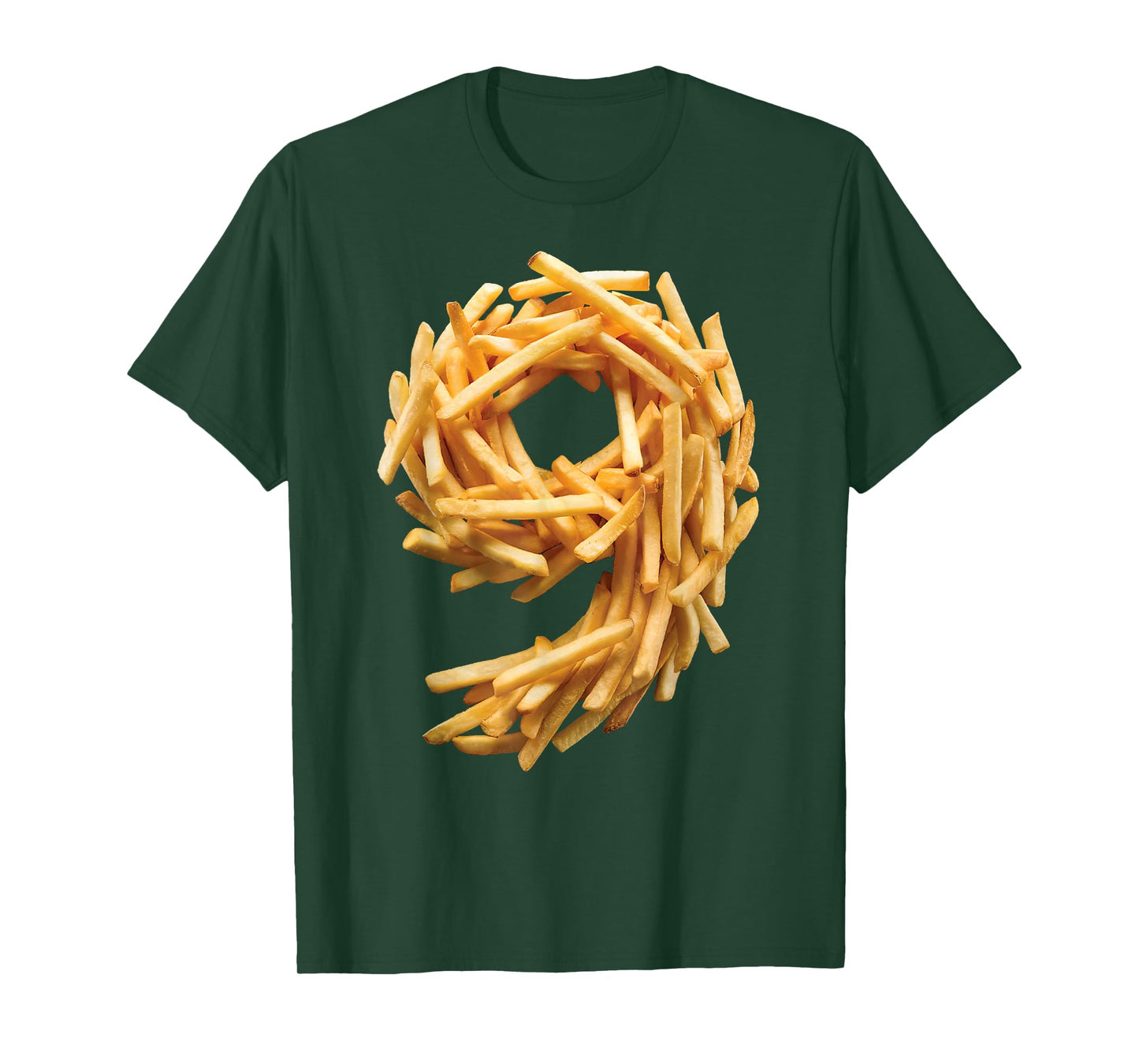 French Fries Number 9 Funny 9th Birthday Nine Burger Food T-Shirt