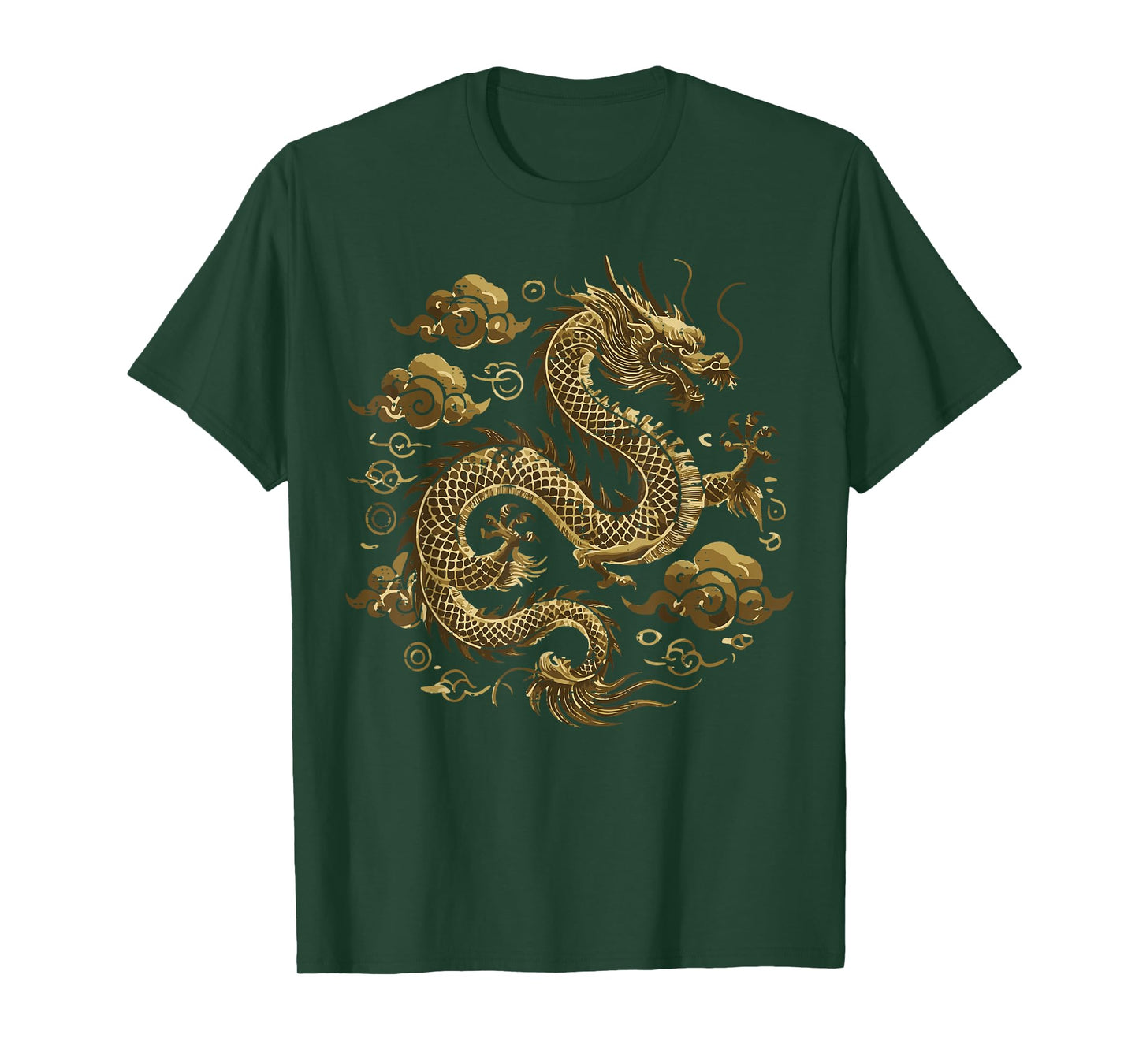 Asian Dragon Clouds Vintage Chinese Japanese Men Women Kids T-Shirt