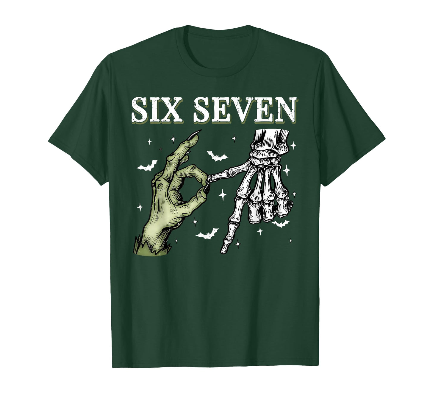 Haunted by 67 – Funny Skeleton Hands Halloween Costume T-Shirt