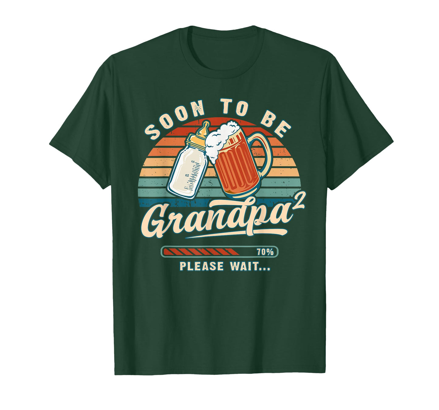 Soon to Be Grandpa 2 Again Please Wait Baby Reveal T-Shirt