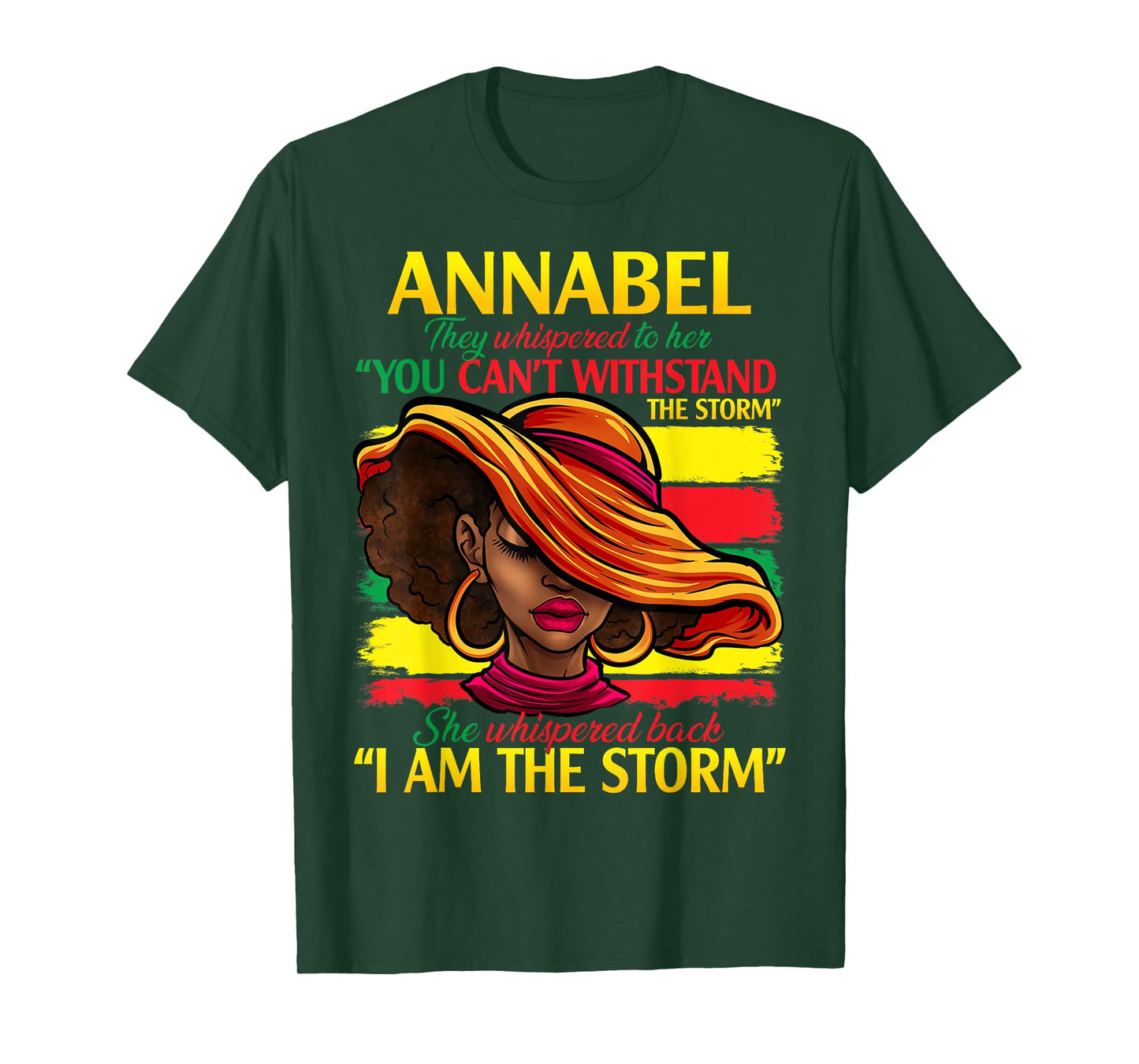 ANNABEL First Name Family Surname Black History Month T-Shirt