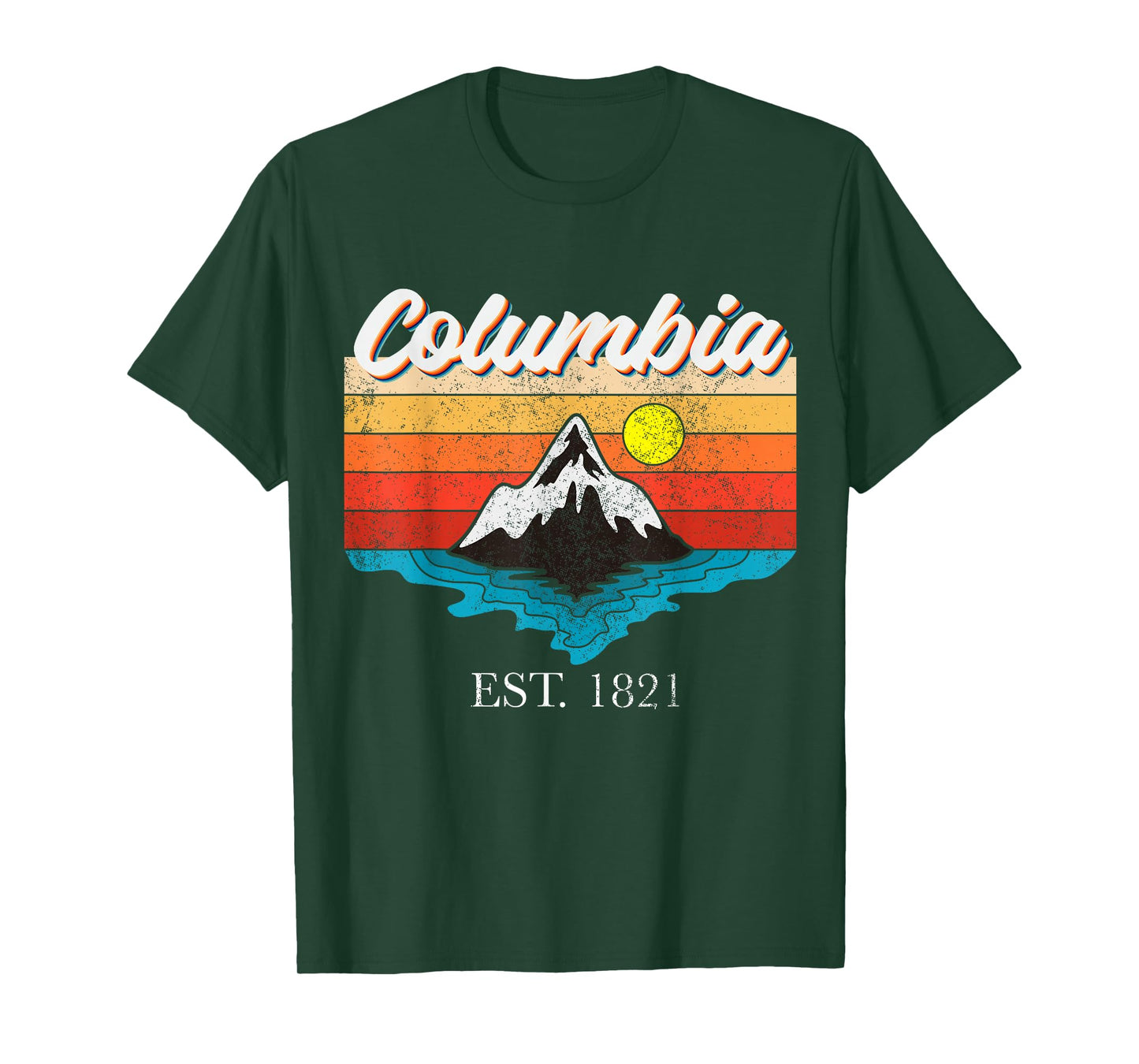 Columbia Home Town Vintage Sunset USA Vacation T-Shirt