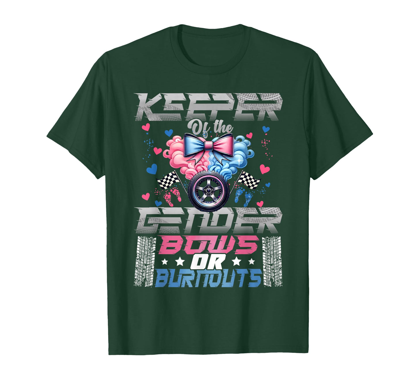 Keeper of The Gender Burnouts Or Bows Gender Reveal Party T-Shirt