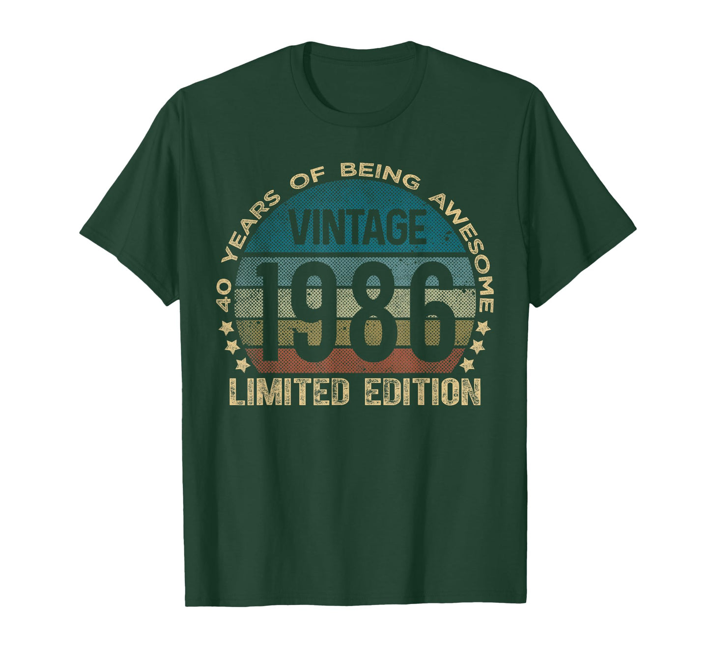40 Year Old Gifts Vintage 1986 Limited Edition 40th Birthday T-Shirt
