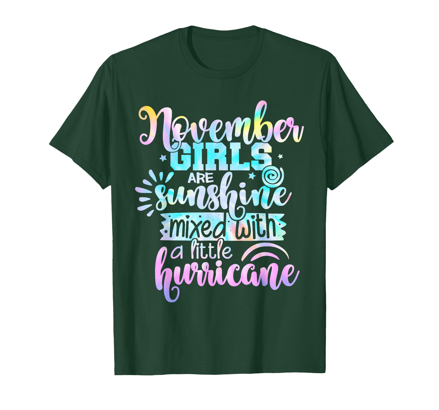 November Girls Are Sunshine Mixed With A Little Hurricane T-Shirt