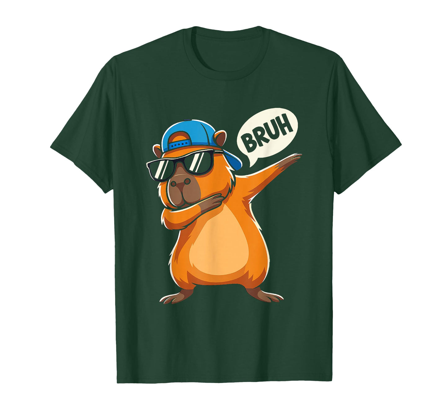 Bruh Cute Dabbing Capybara Animal Boys Men Kids T-Shirt