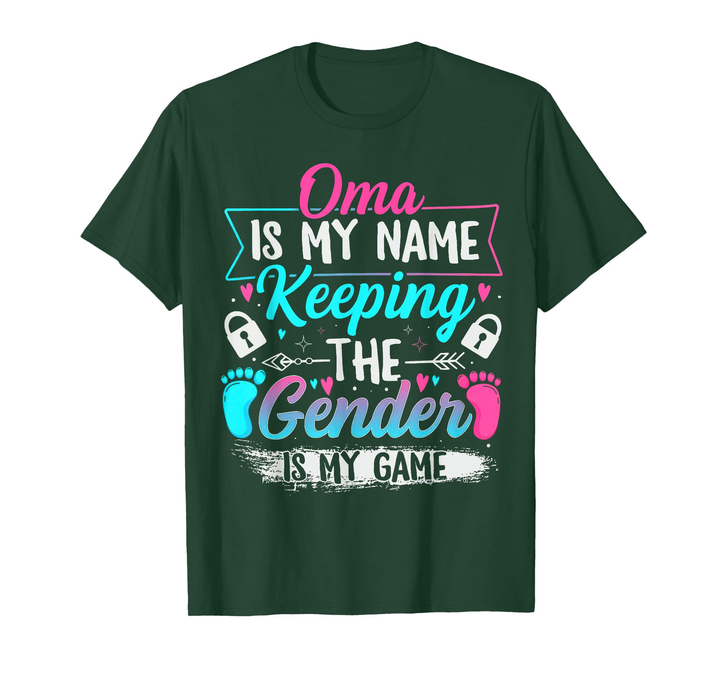 Gender Reveal Keeper of The Gender Oma Baby Shower T-Shirt