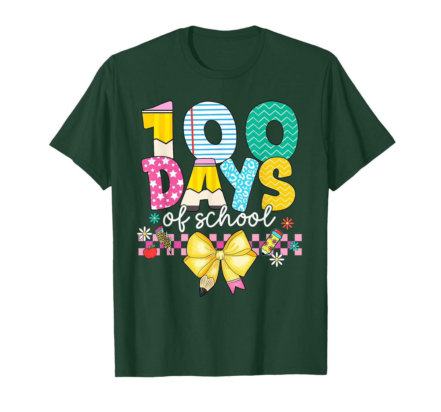 Retro Groovy Happy 100 Days of School Teacher Kid Girls Boys T-Shirt
