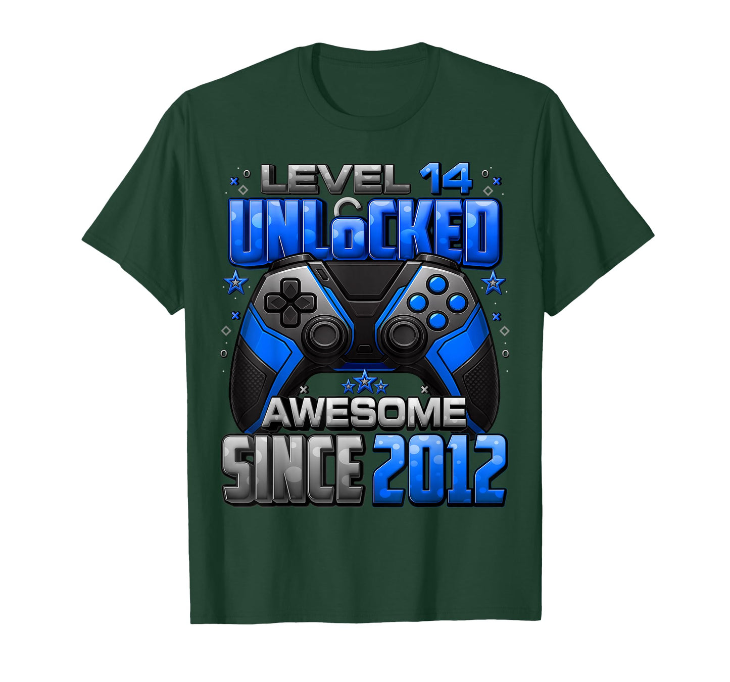 Level 14 Unlocked Awesome Since 2012 14th Birthday Gaming T-Shirt