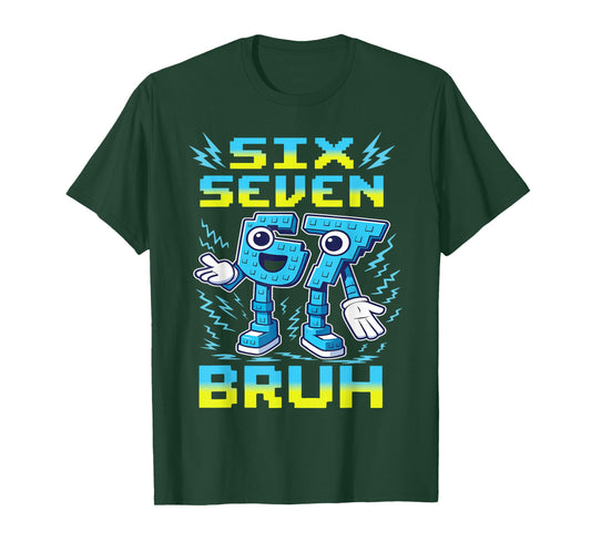 67 Six Seven 6-7 - Funny Italian Brainrot Kids Gaming Meme T-Shirt