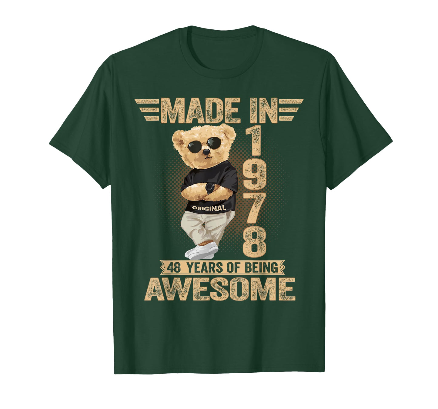 48 Year Old Made in 1978 Teddy Bear 48th Birthday Men Women T-Shirt