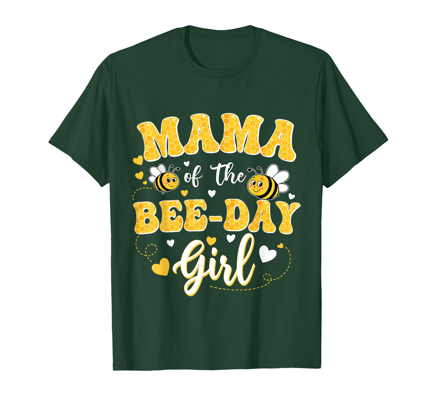 Mama Of The Bee Day Girl Birthday Family Matching Party T-Shirt