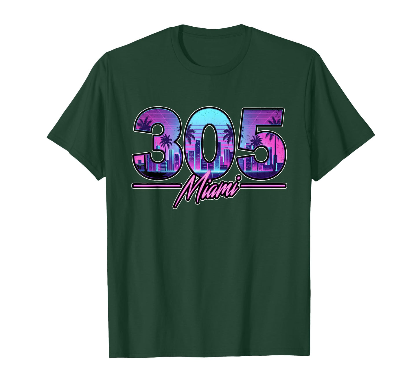 Retro Miami for Men Women Kids Girls Boys Outfits Throwback T-Shirt