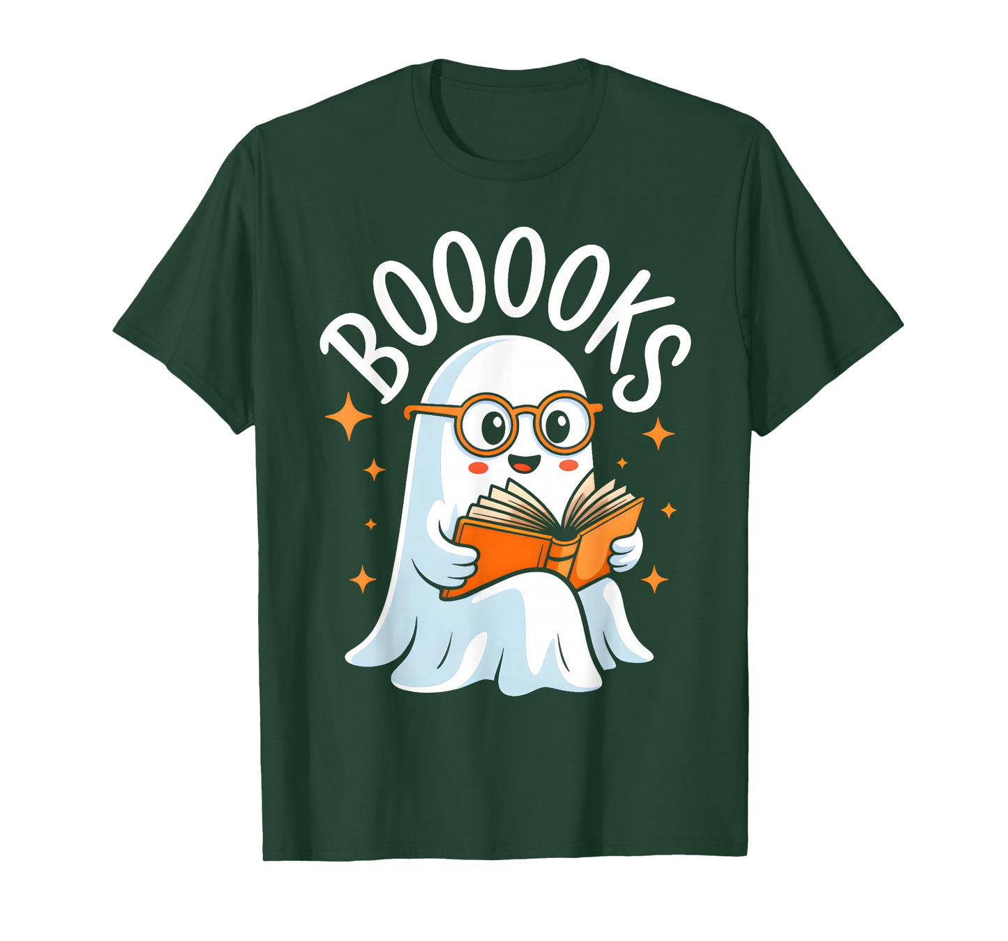 Cute Ghost Reading Book Librarian Teacher Halloween Costume T-Shirt