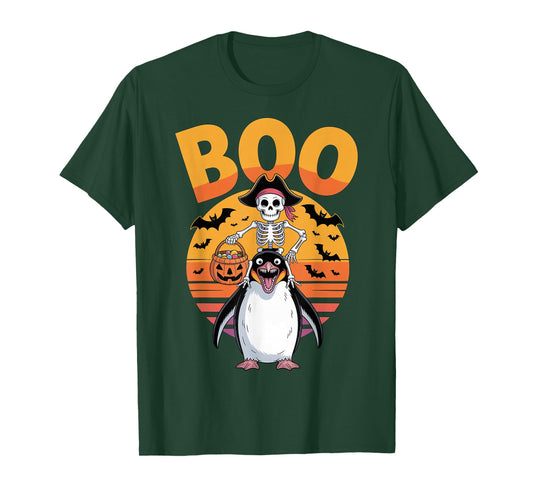 Spooky Penguin Costume on Boo Penguin Halloween T-Shirt