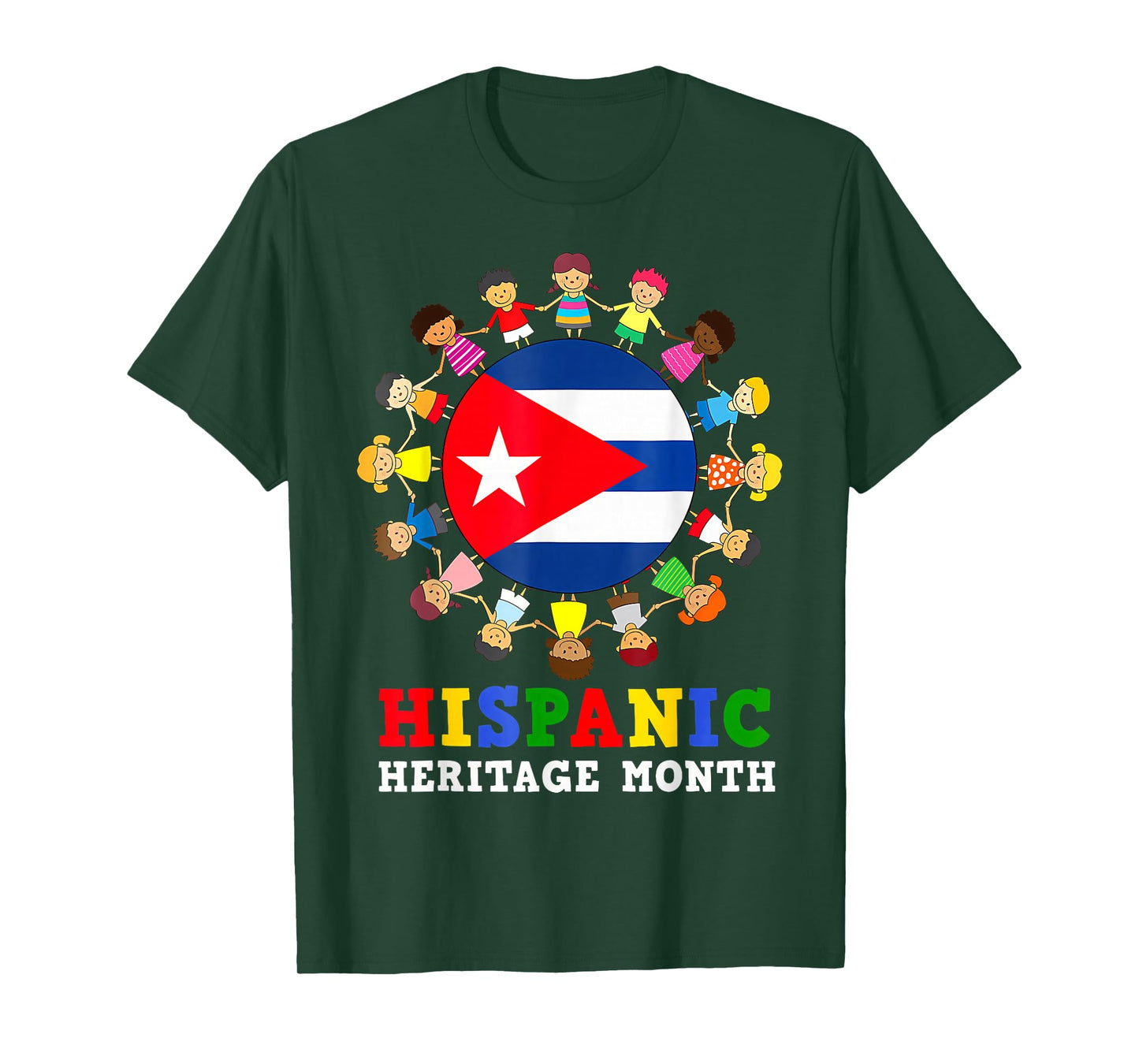 Cuban Flag Hispanic Heritage Cuba Boy Girl Kids T-Shirt