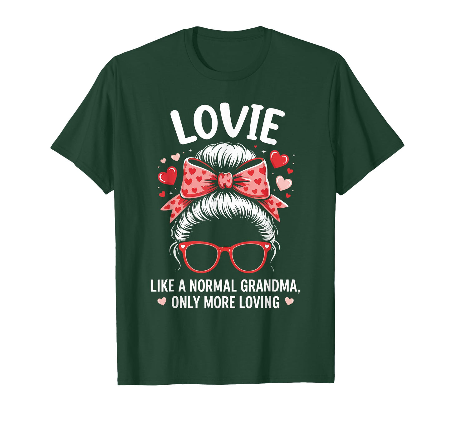 Lovie Valentine Quote for Loving Grandma with Cute Bow T-Shirt